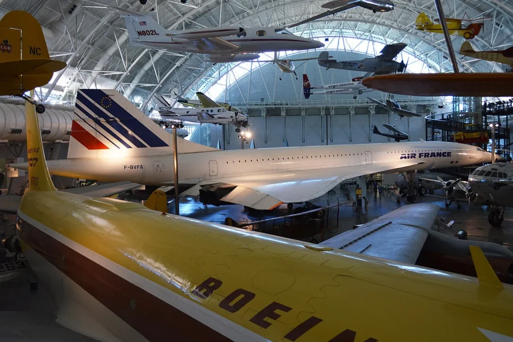 スミソニアン博物館に展示されているエールフランスのコンコルド