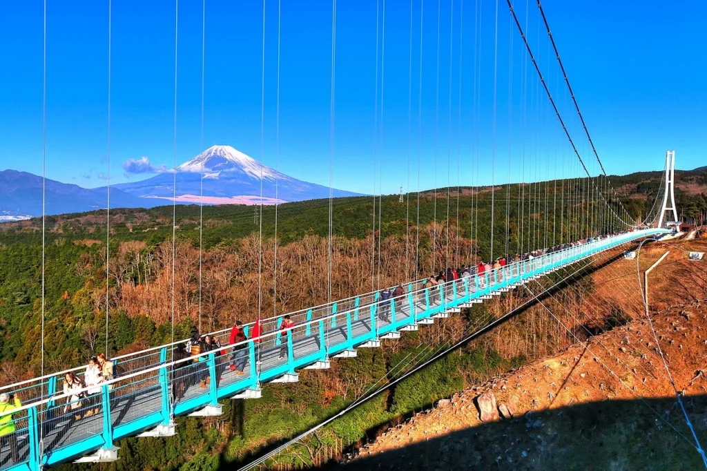 三島スカイウォークの吊橋の写真