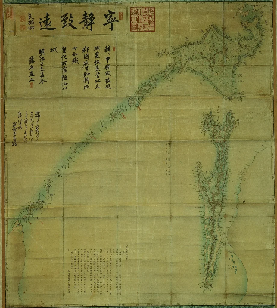松浦武四郎による1869年の北海道国郡全図