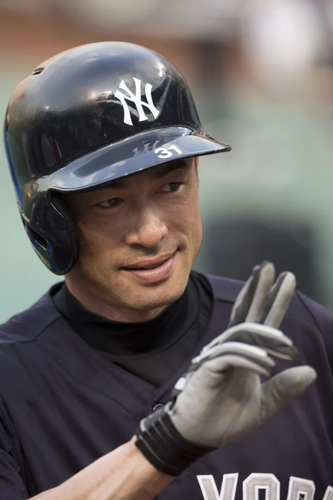 ニューヨーク・ヤンキースでプレーする2013年のイチロー