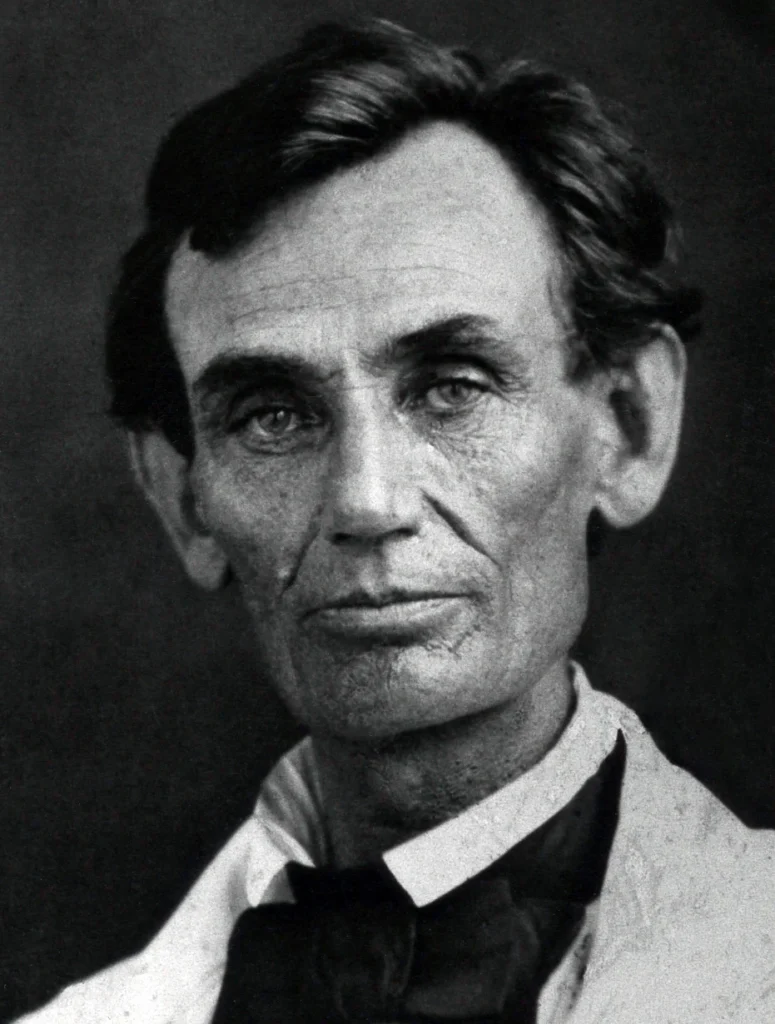 1858年に撮影されたエイブラハム・リンカーンの肖像