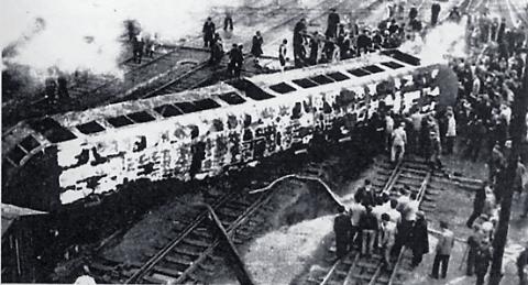 1940年に発生した西成線安治川口駅列車脱線火災事故の現場