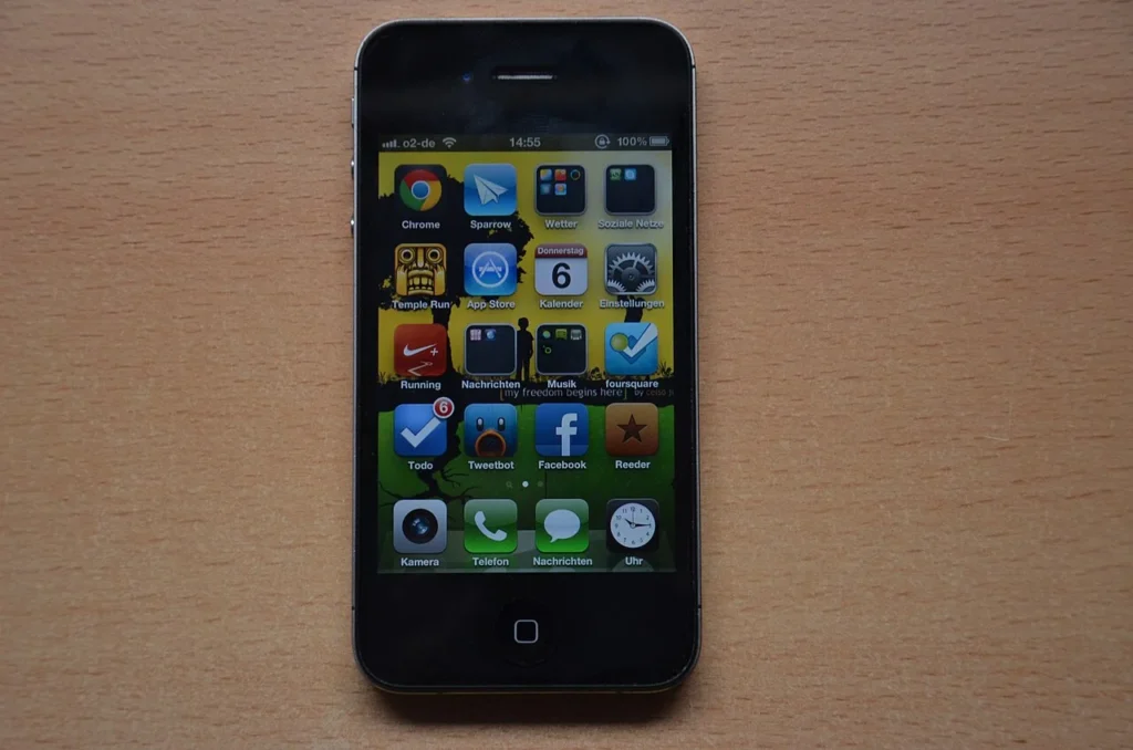 iPhone 4Sの画面を写した写真