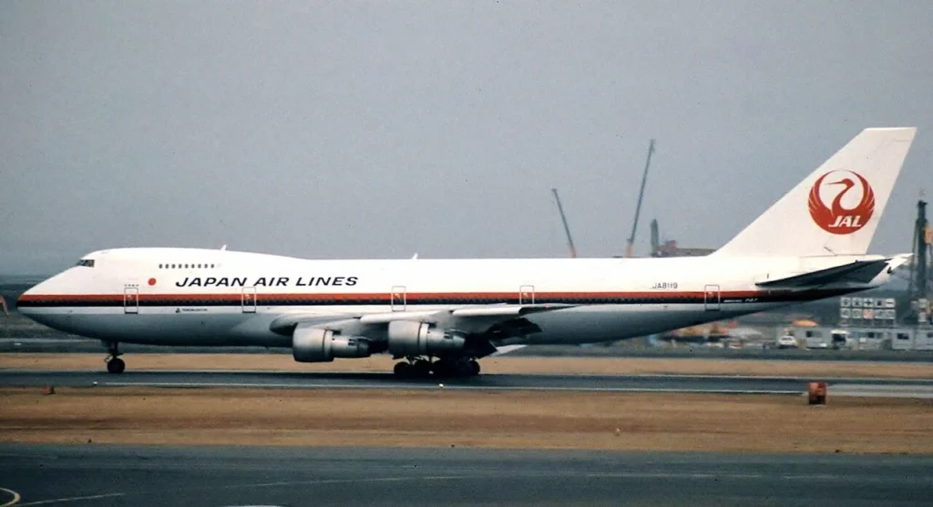 日本航空123便として運航されたボーイング747の事故前の姿