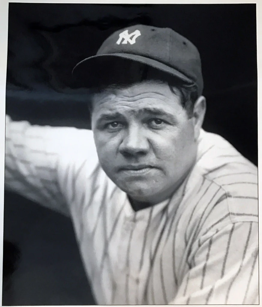 1933年に撮影された野球選手ベーブ・ルース
