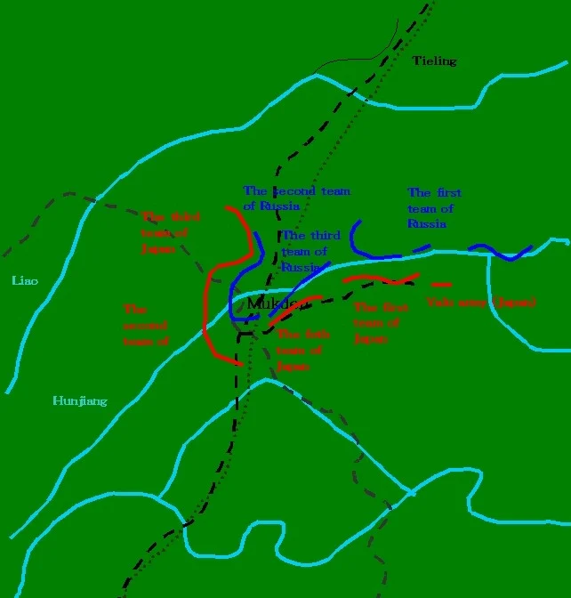 日露戦争の奉天会戦を表した画像