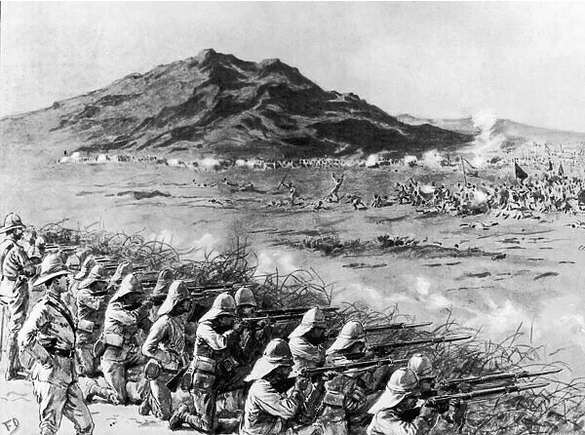 オムダーマンの戦いで突撃するマフディー軍を描いた挿絵