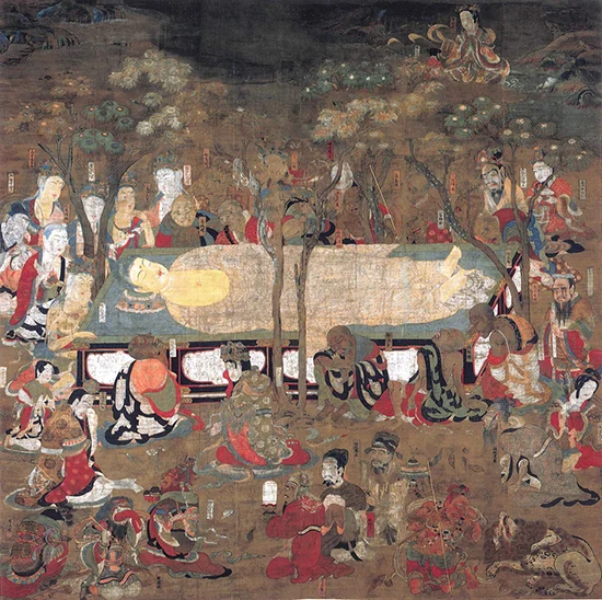 釈迦の入滅を描いた仏涅槃図