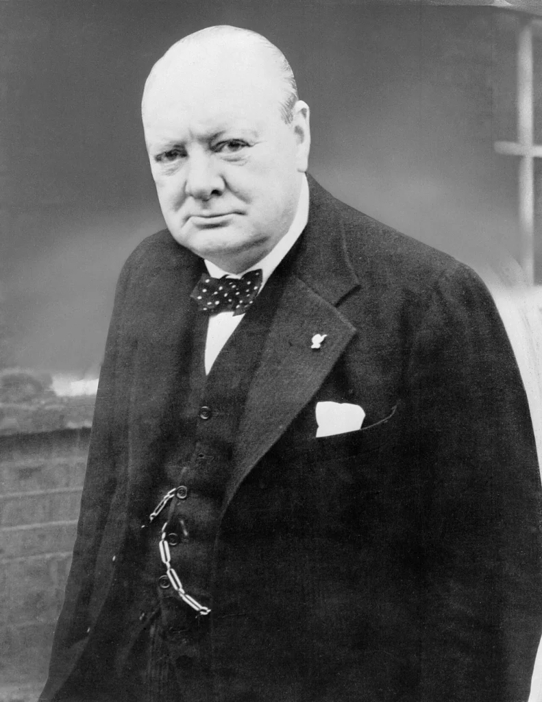 イギリス首相ウィンストン・チャーチルの肖像