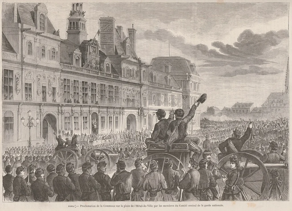 1871年のパリ・コミューン選挙結果を伝える資料