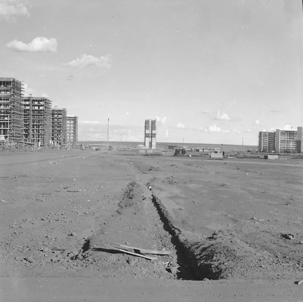 建設中のブラジリアを写した1959年の航空写真