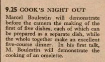 BBCの料理番組Cook's Night Outを掲載したラジオ・タイムズの誌面