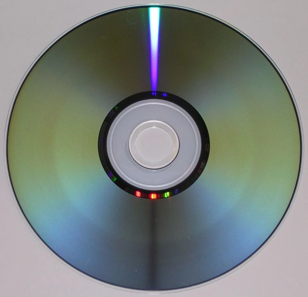 DVDの記録面の写真
