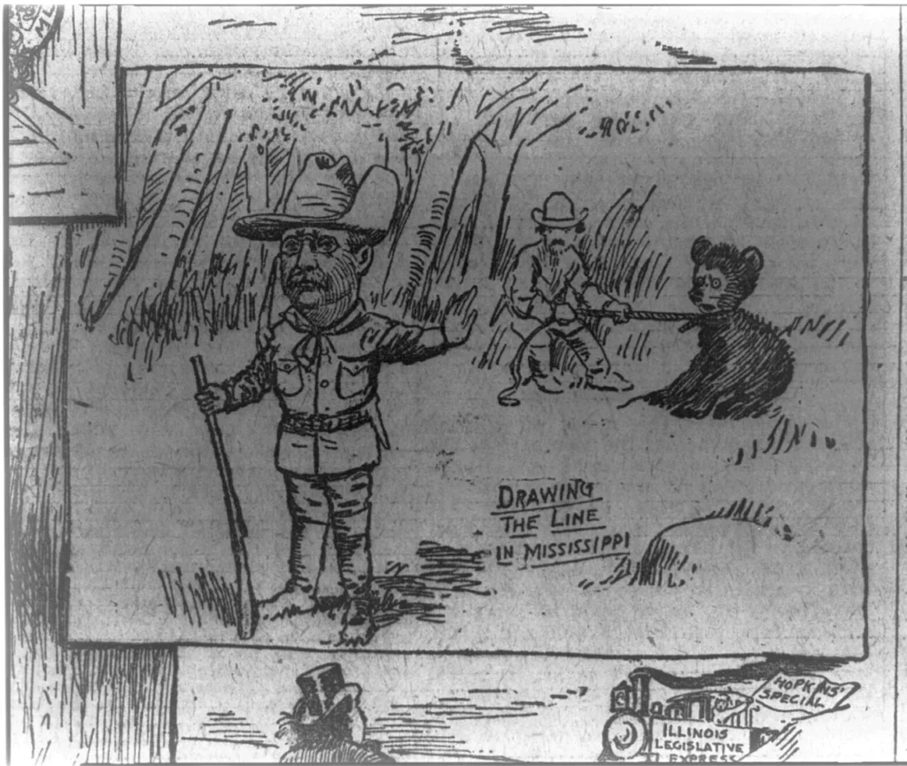 ルーズベルトと熊を描いた1902年の風刺画