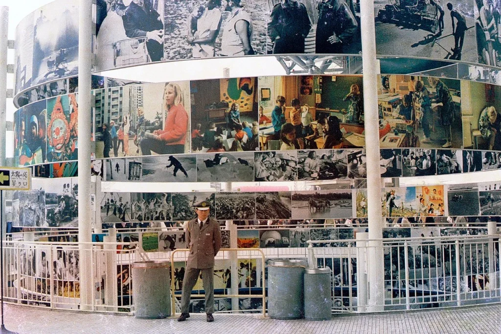 1970年4月に撮影された大阪万博の会場