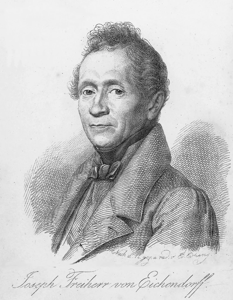 詩人ヨーゼフ・フォン・アイヒェンドルフの肖像版画