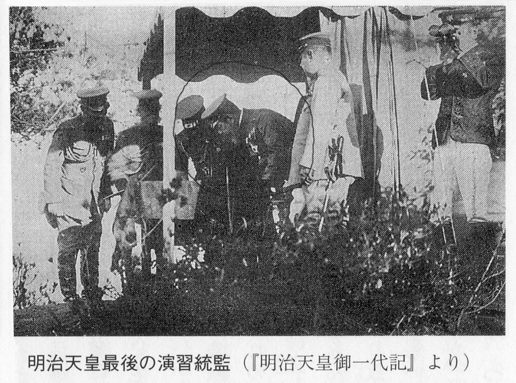 軍事演習を視察する晩年の明治天皇