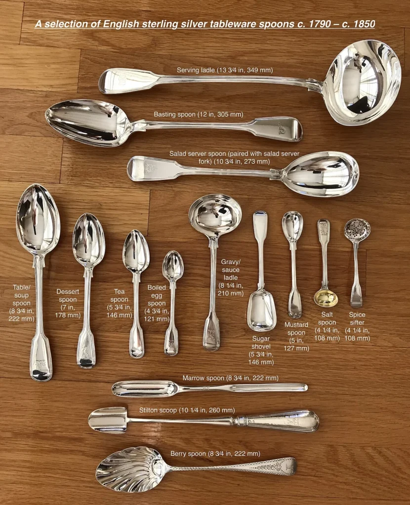 英国製スターリングシルバーのスプーンの写真