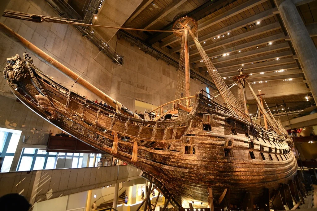 ヴァーサ博物館に展示されている17世紀の戦艦ヴァーサ