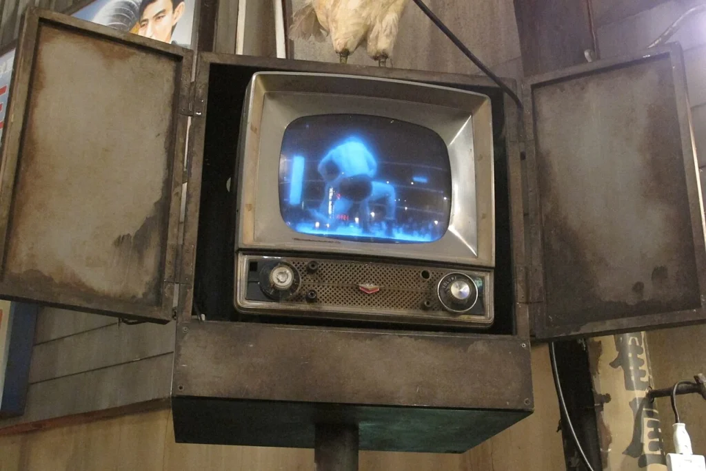 昭和30年代の街頭テレビを再現した展示