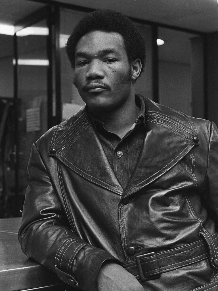 1973年に撮影されたボクサーのジョージ・フォアマン