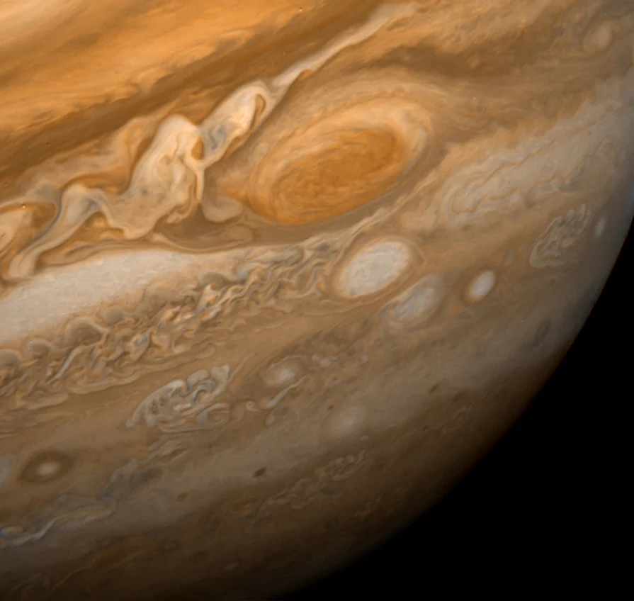 ボイジャー1号が撮影した木星の大赤斑