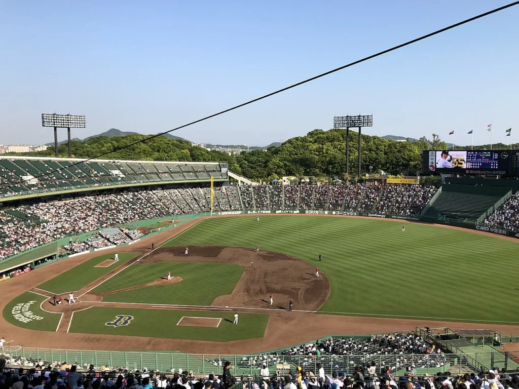 近鉄の最終公式戦が行われた神戸総合運動公園野球場の写真