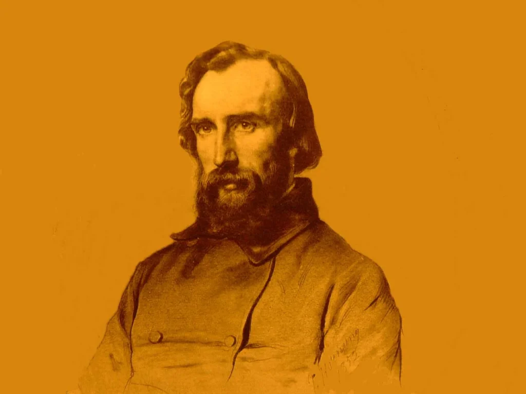 ジョゼフ・ホルヌングが1852年に描いたアンリ=フレデリック=アミエルの肖像