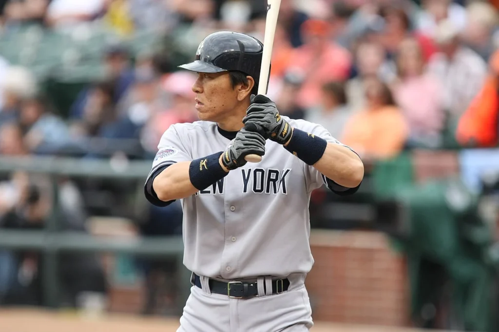 2008年4月20日にヤンキースの打席に立つ松井秀喜