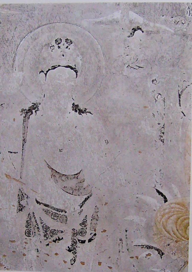 1949年の火災で焼損した法隆寺金堂壁画第6号壁の一部