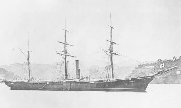 日本初の国産軍艦である清輝の古写真