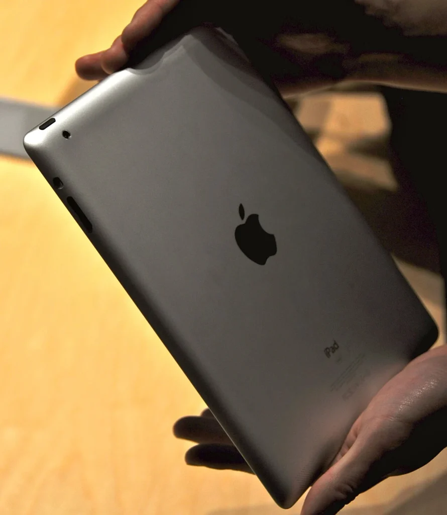 初公開時に撮影されたiPad 2の背面