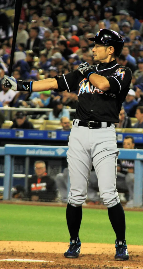 2016年の試合で打席に立つイチロー選手の写真