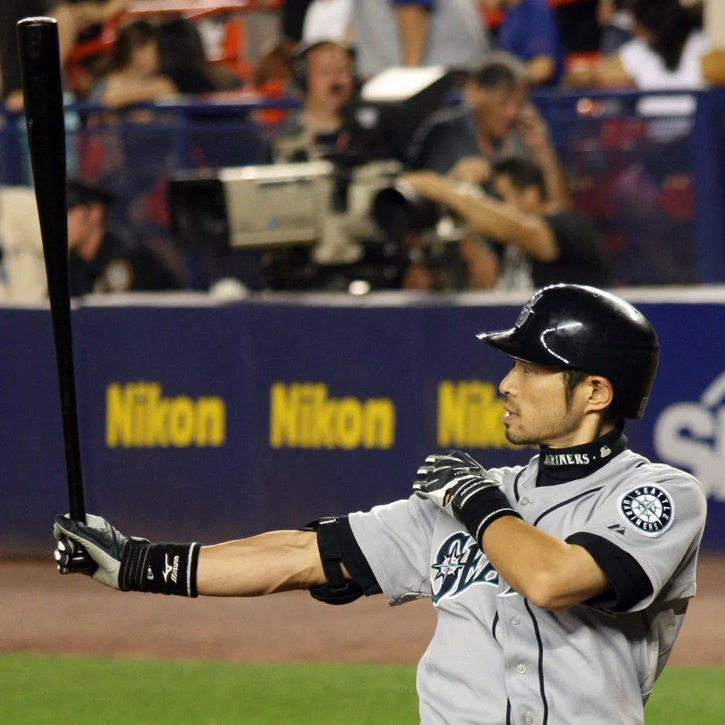 2008年にシアトル・マリナーズでプレーするイチロー