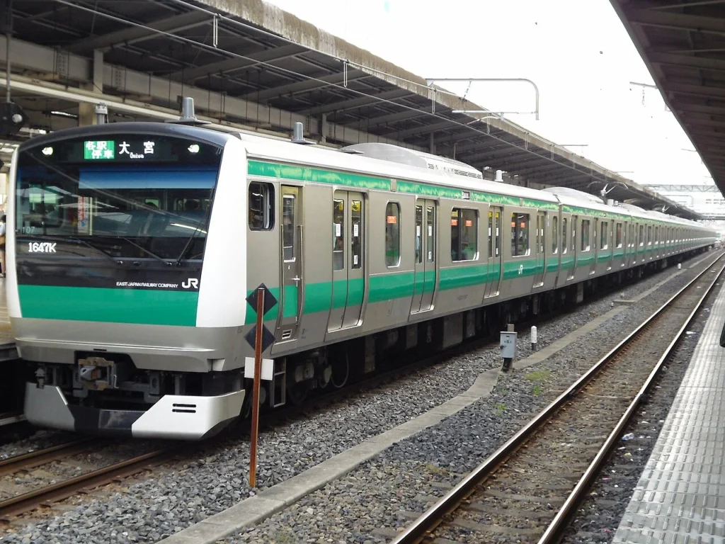 池袋駅に停車する埼京線E233系電車