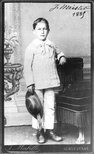 1885年に撮影された少年ジョゼフ・マイスター