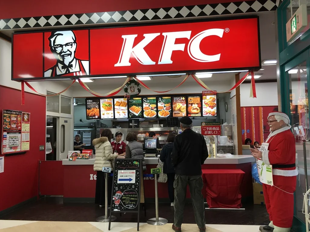 日本国内にあるケンタッキー・フライド・チキン店舗の店内写真