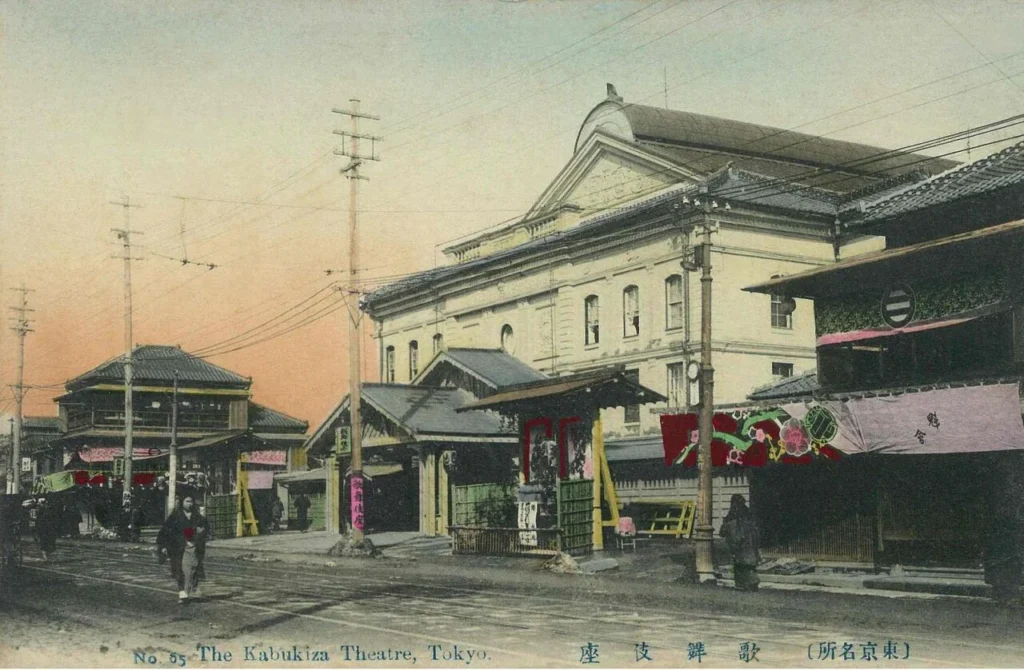 1907年の改修後に撮影された初代歌舞伎座の写真
