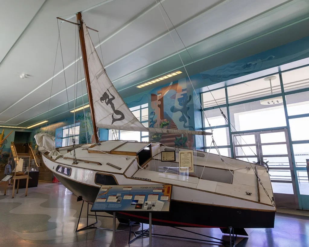 サンフランシスコ海洋博物館に展示された堀江謙一のマーメイド号