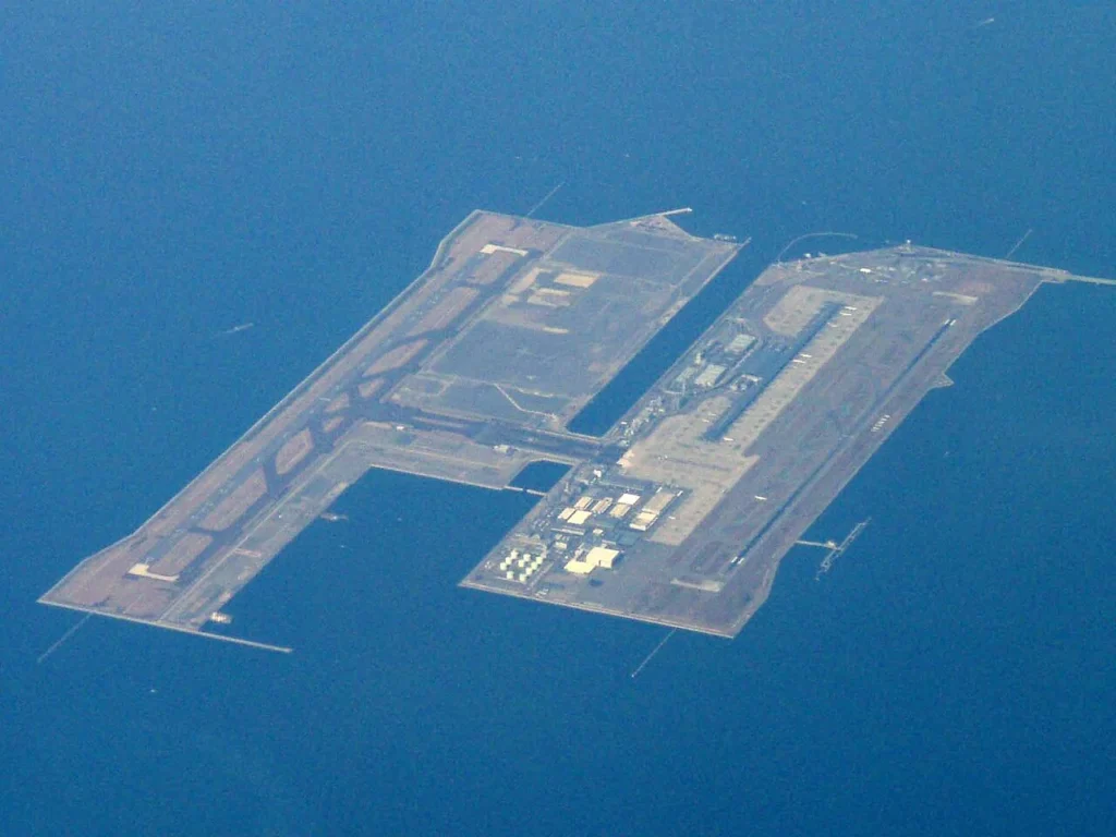 関西国際空港を上空から撮影した写真