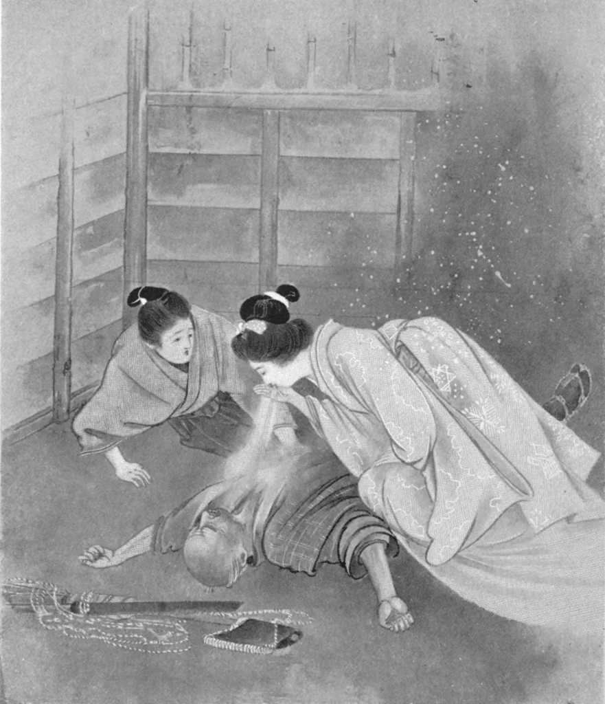 小泉八雲の怪談集『怪談』1904年版に収録された雪女の口絵