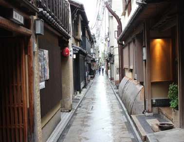 京都の町家と路地を写した写真