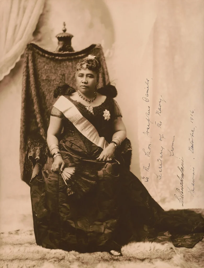 ハワイ王国の女王リリウオカラニの肖像写真