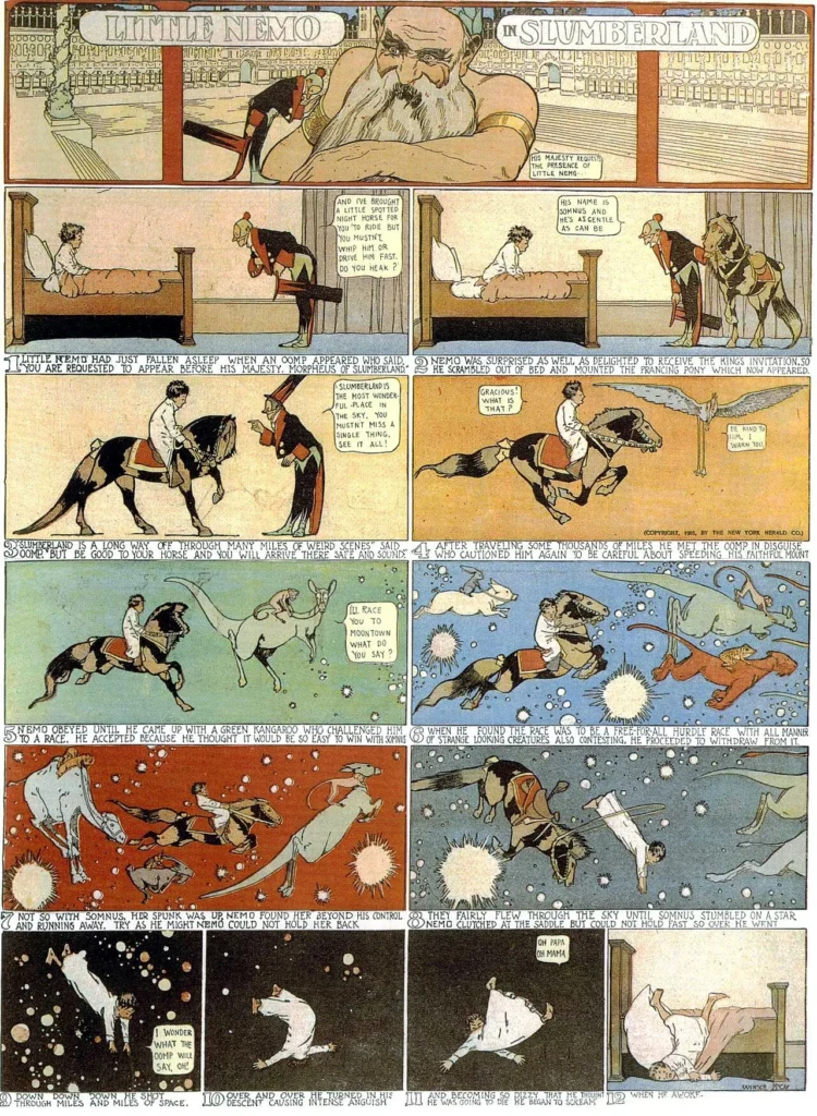 1905年10月15日に掲載された漫画リトル・ニモの第1回