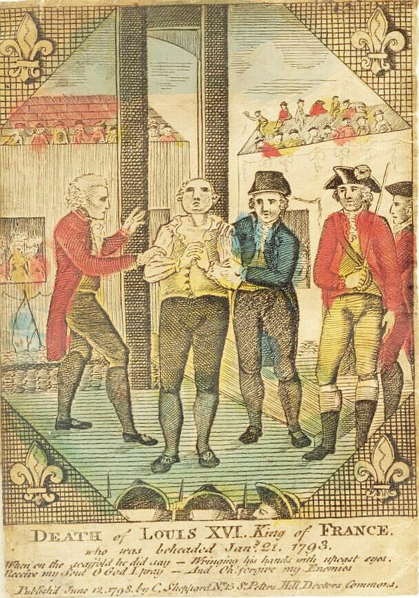 1793年のルイ16世処刑を描いた版画