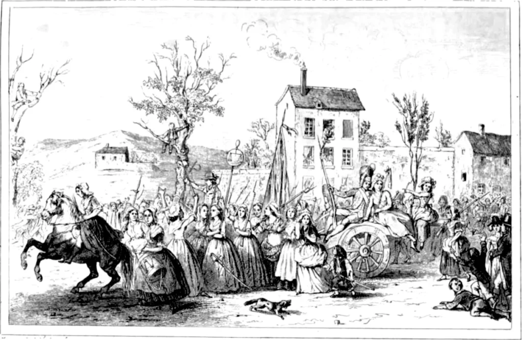 1789年10月のヴェルサイユ行進を描いた歴史画