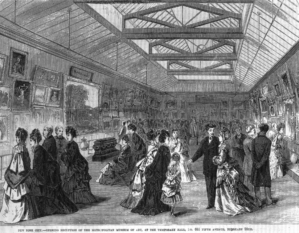 1872年に開かれたメトロポリタン美術館の開館式を描いた版画