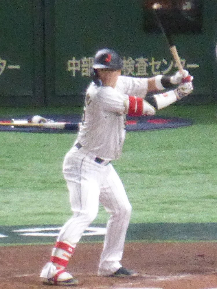 2023年WBCに出場した村上宗隆の打席での写真