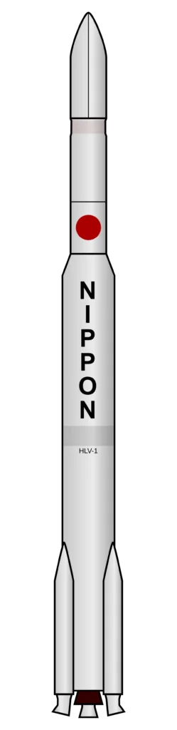 日本の人工衛星打ち上げ用N-Iロケットの図