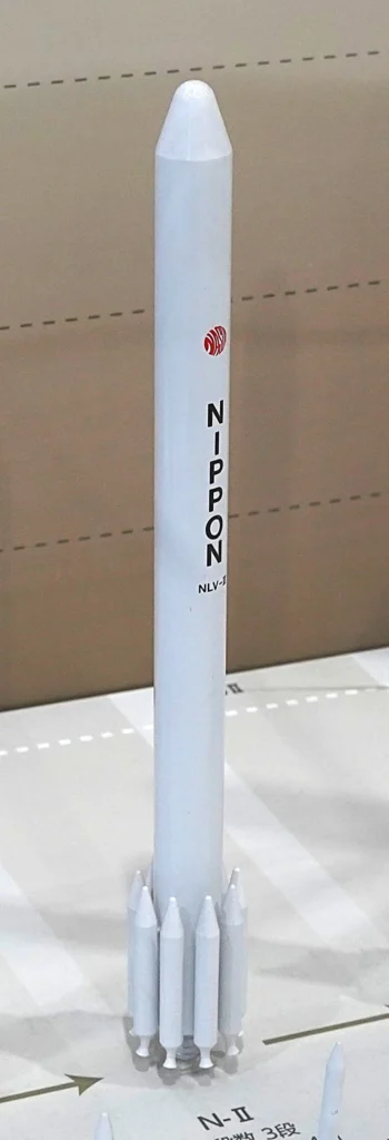 さくら2号aの打ち上げに使用されたN-IIロケットの模型